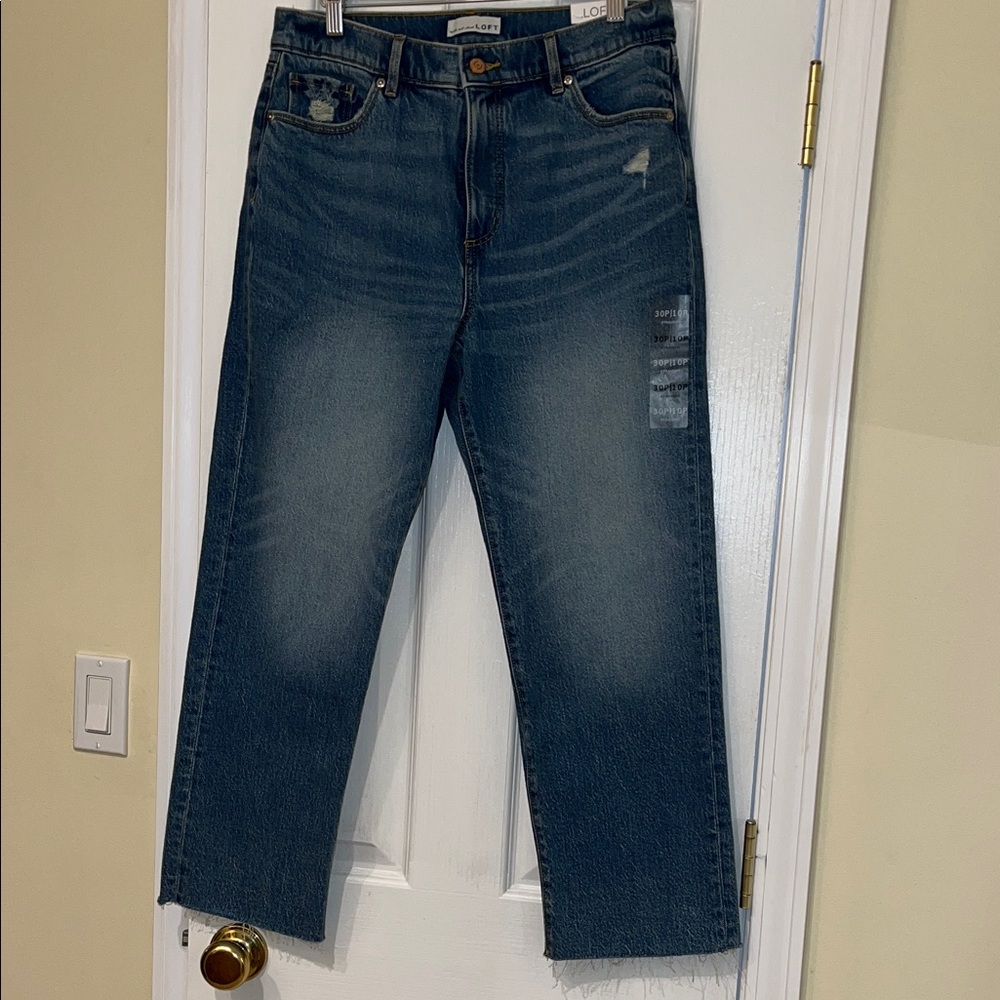 LOFT Blue Straight Leg Jeans